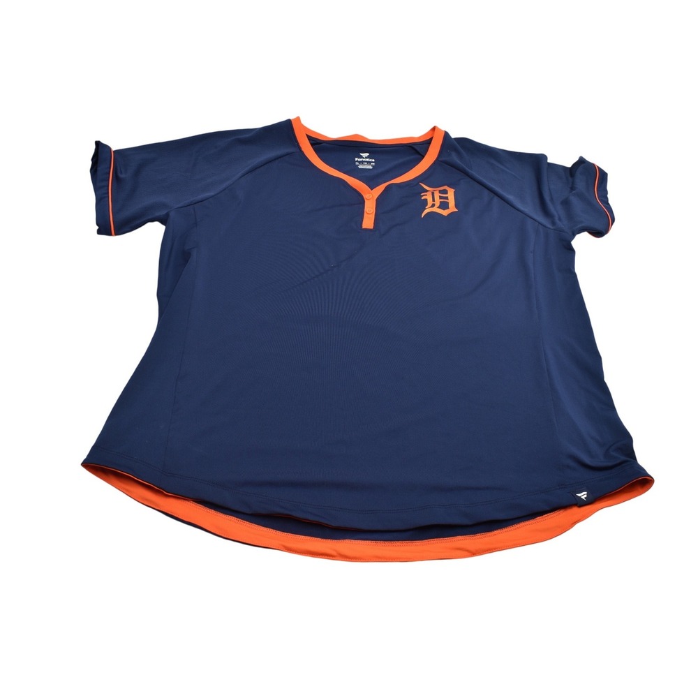 Fanatics Detroit Tigers Women's XL Navy Jersey Tee MLB‎ Baseball